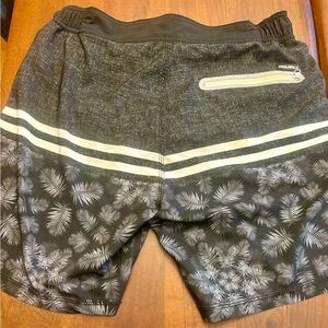 Men’s Black and Grey Lined bathing suit - size S